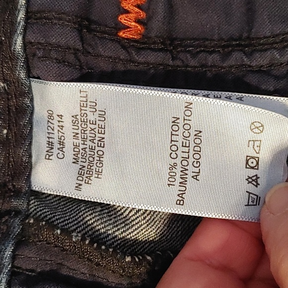 True Religion Mens Ricky Straight Leg Distressed Jeans with Flap, Style M859NWY1 - Picture 12 of 16